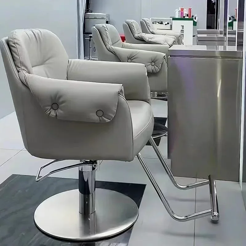 

Salon Chair for Beauty Salon Red Saloon Simple Barber Free Shipping Hydraulic Hairdressing Spa Pedicure Cover Leather Chairs Man