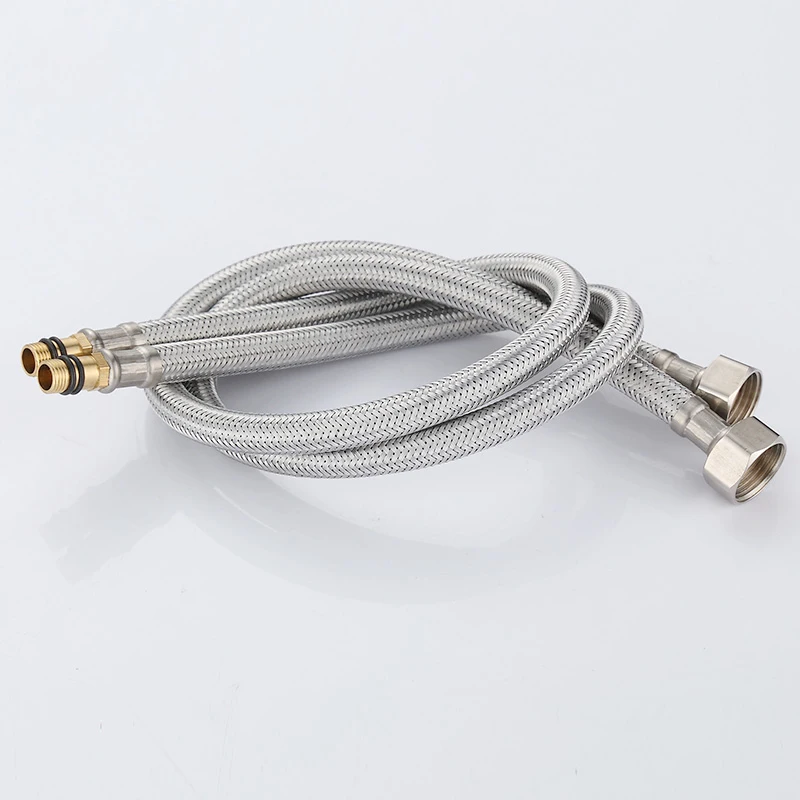 Faucet Hoses Cold Hot Mixer Faucet Stainless Steel Water Inlet Pipe G1/2 Caliber Hoses Length 50cm-100cm