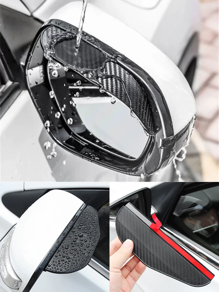 Para NIO EC6 espejo retrovisor de coche lluvia ceja visera lateral de fibra de carbono protección exterior automotriz