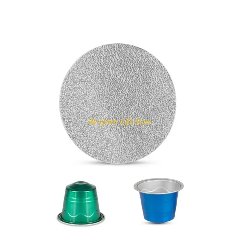 M7DF 200pcs/set 34.5mm الألومنيوم رقائق الختم أغطية ختم الحرارة لجراب القهوة