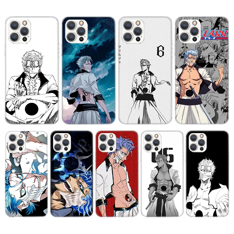 Coque de téléphone en silicone Grimmjow, étui pour iPhone 17 16 16E 15 Pro Max 14 Plus 11 13 Mini 12 7 8 SE Air 17Pro pour Apple