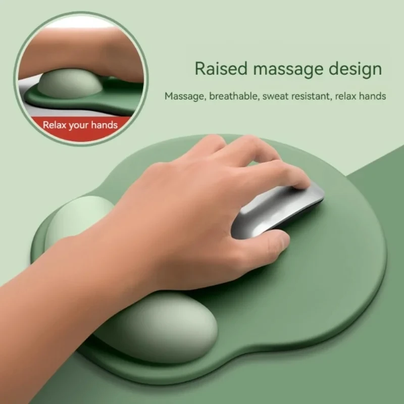 Gradient Non‑Slip Mouse Pad Soft Foam Ergonomic Wrist Support Mice Mat Desktop Mat With Wrist Rest Comfortable For Office