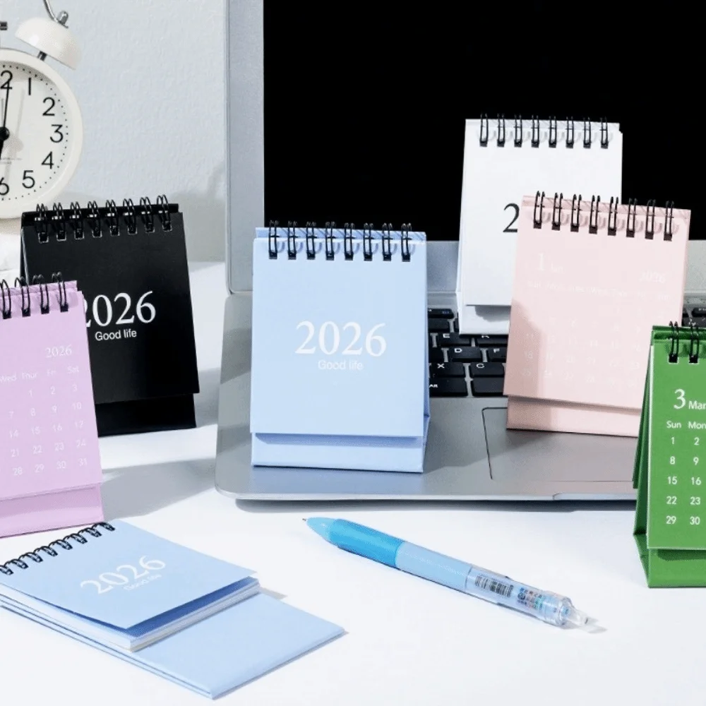 Simple Mini 2026 Calendar Morandi Portable Plan Book Pocket Calendars Desktop Ornament