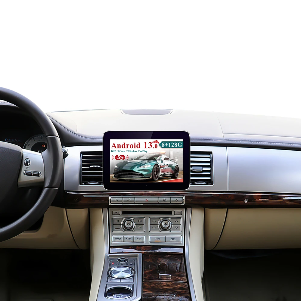 8.4 inch Auto CarPlay Android 13.0 For Jaguar XF 2008 to 2015 Car Multimedia radio Player GPS Navigation touch stereo head Unit