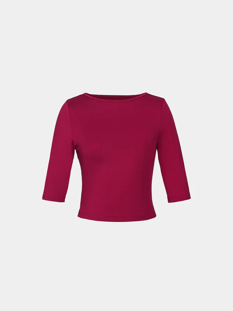 

Женский минималистичный укороченный топ с круглым вырезом и короткими рукавами, повседневная повседневная одежда на все сезоны