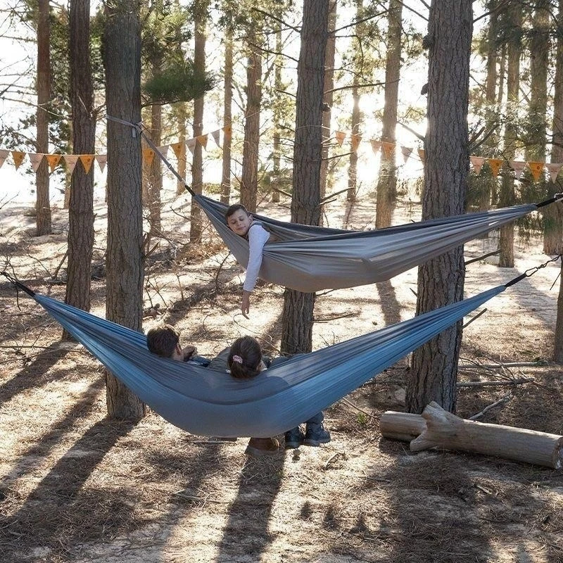 Super light swing hammock outdoor single/double anti-rollover outdoor travel camping portable storage bed