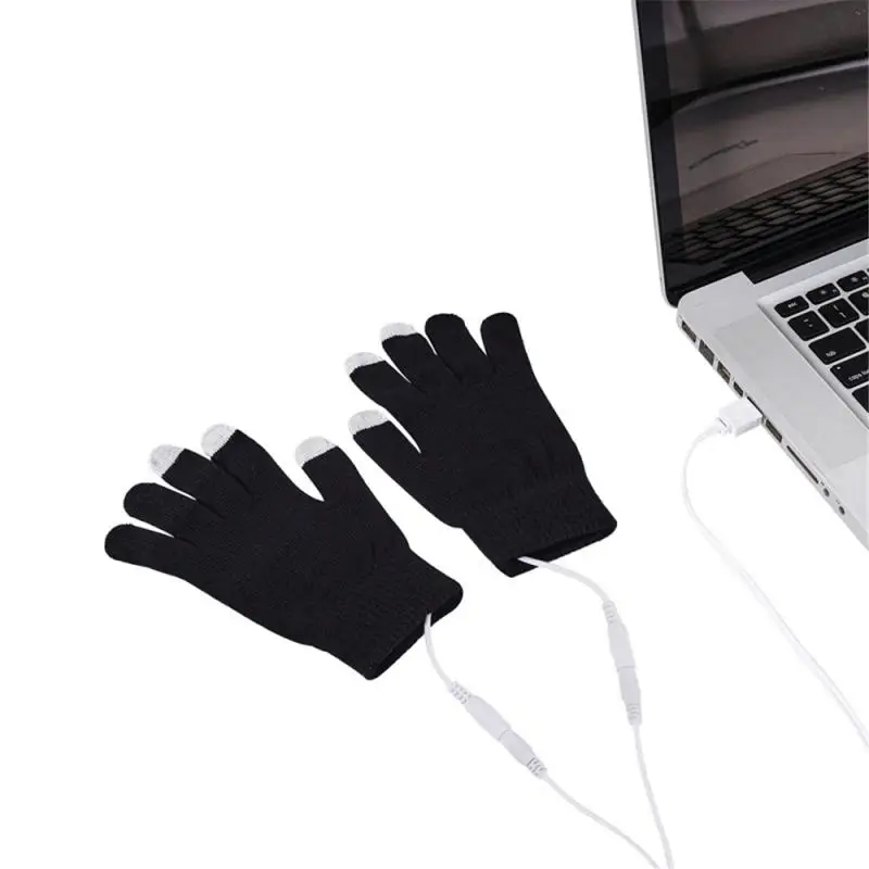 USB Warm Hand Heating Gloves Rechargeable Windproof Electric Constant Temperature Heated Glove Hiking Skiing Cycling Mittens