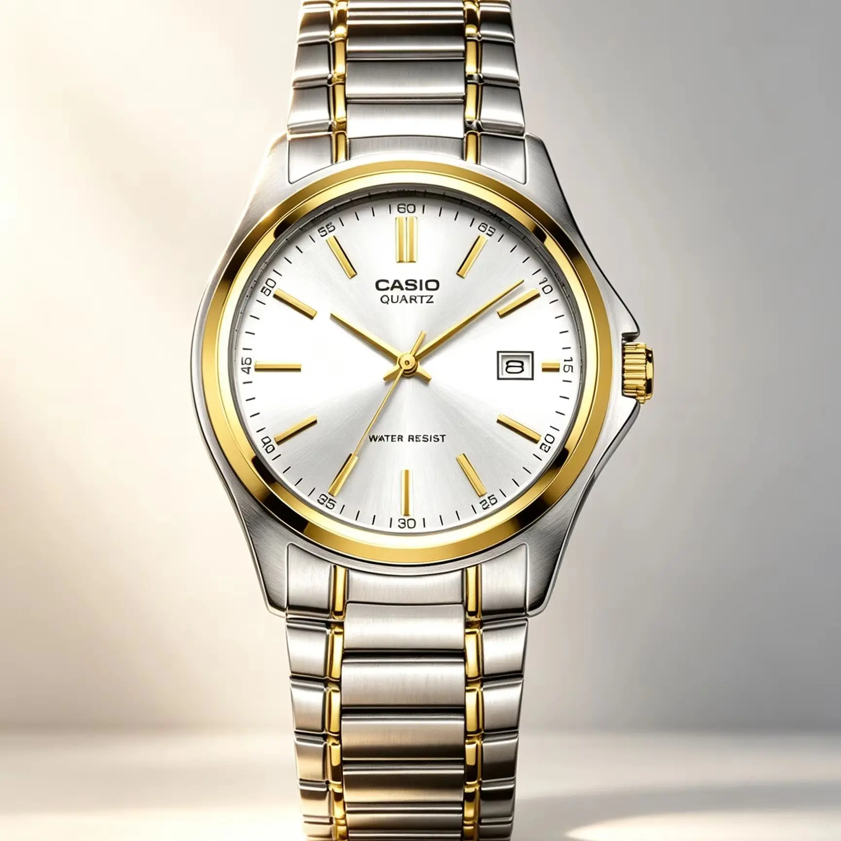 Reloj de pulsera para hombre Casio MTP‑1183G | Caja con Revestimiento de Iones en Tono Dorado | Correa de Acero Inoxidable | Reloj de Negocios Analógico Resistente al Agua para Uso Diario