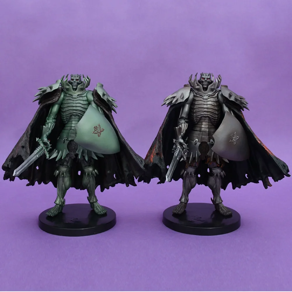 

Фигурка рыцаря с черепом, 21 см, бронированный зеленый, серебристый рыцарь, ПВХ, фигурка аниме, Рождественский подарок, Коллекционная фигурка