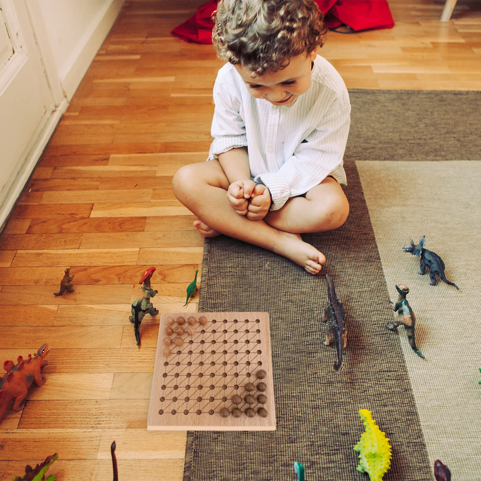 

1Set Natural Wood Chessboard Game for Toddlers Preschoolers Encourages Rule Awareness Strategic Thinking Social Interaction