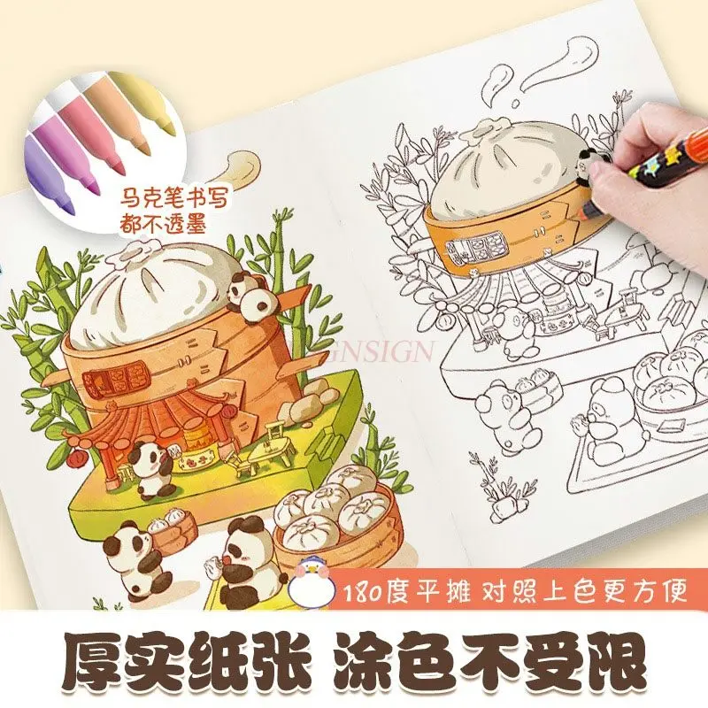 4-libri-libro-da-colorare-super-carino-libro-da-disegno-per-bambini-libro-illustrato-da-colorare-per-l'asilo-libro-da-colorare-per-alleviare-lo-stress