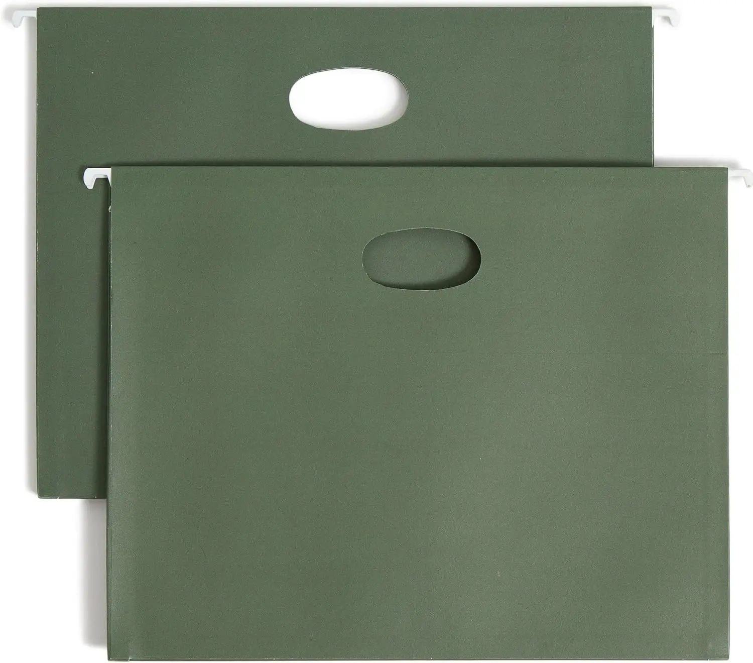 Letter Size Hanging File Pockets, 3.5" Expansion, Full-Height Gusset, Green Color, 10 per Box