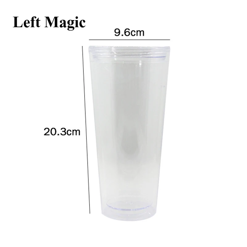 Tasse à lait transparente pour tours de magie en gros plan, accessoires de grande taille, gimmick Super Wonder Glass, accessoires de magie, scène et rue