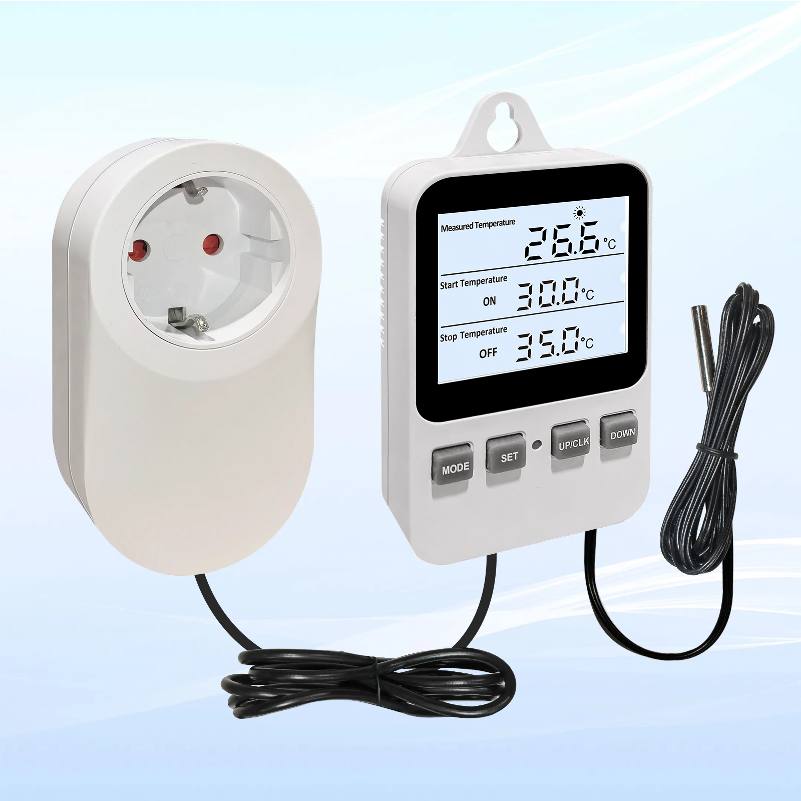 

Ketotek Digital Thermostat Timing Temperature Controller Socket Thermostat Outlet Heating Cooling EU/UK/US Plug With Backlight