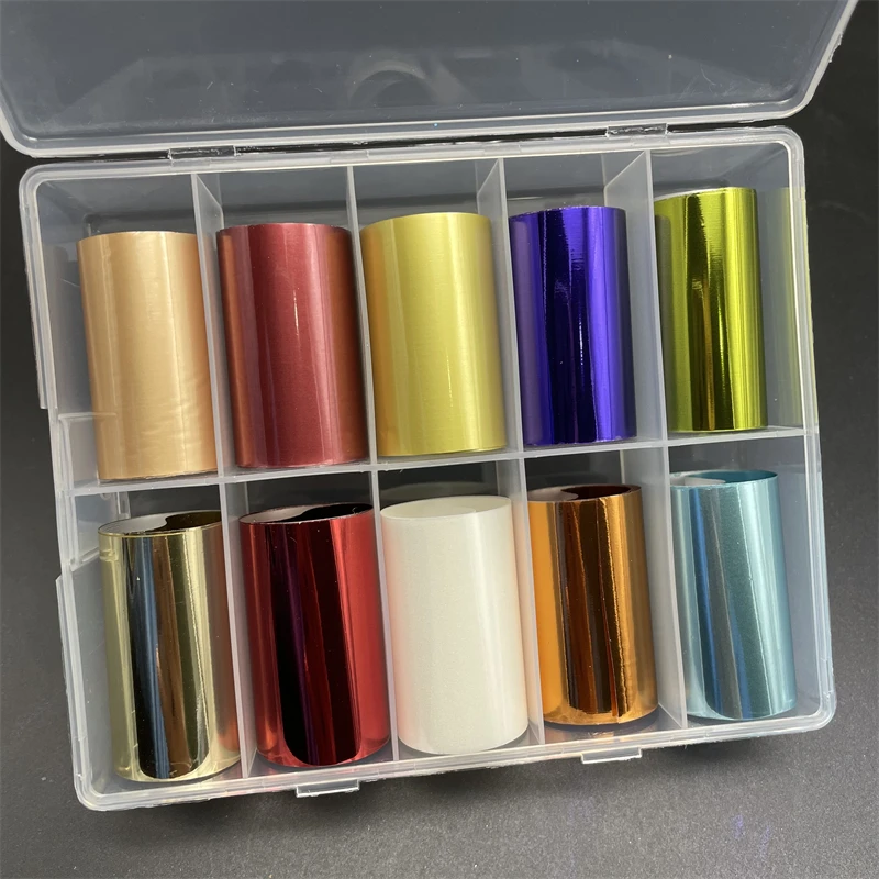 10 Muster neue Metall-Nagelfolien für Transferpapier-Aufkleber, florale Chamäleon-Nägel, Wraps, DIY, Wasser, Marmor, Nagelkunst-Dekorationen – Detail 6