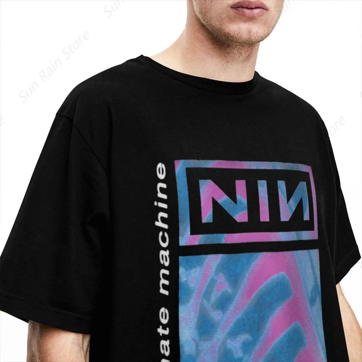 Men Women NIN Nine Inch Nails Shirts Apparel Amazing Pure Cotton Pretty Hate Machine T Shirt Top Tee Clothes Unique