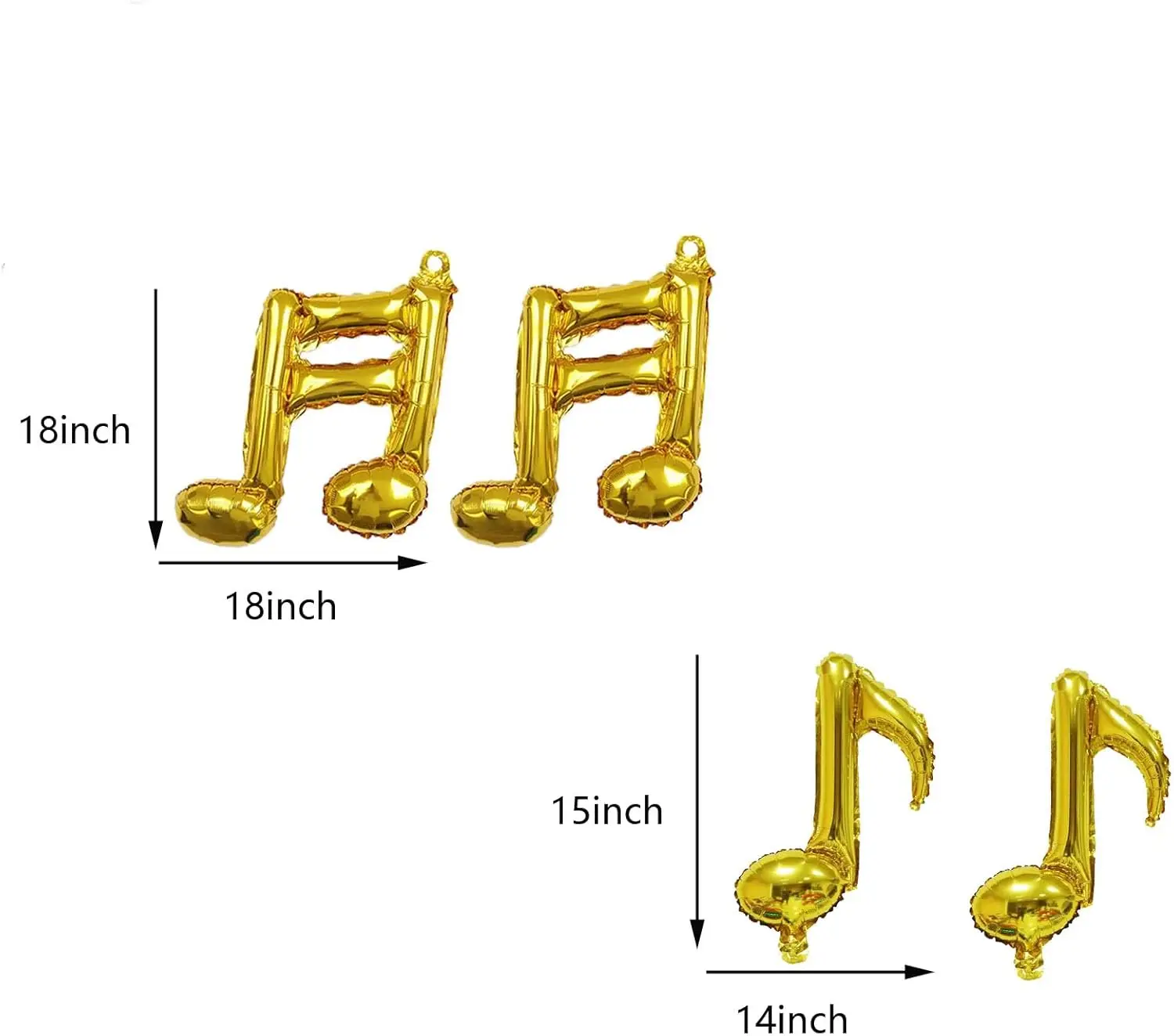 10 Stück Musiknoten Schwarze Ballons Mylar-Ballons 17 Zoll Happy Birthday Ballon-Banner Musik-Ballons für Geburtstagsfeier – Detail 6