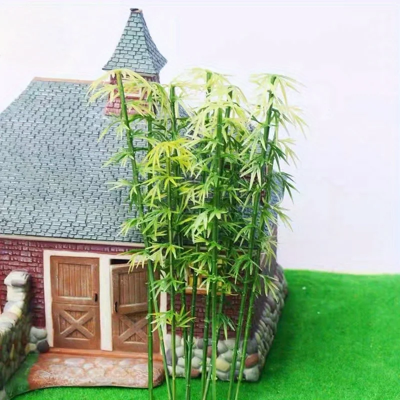 20 Mini Model Bamboo, Miniature Landscape Model Trees for DIY Craft Terrain 3D Model Architectural Sand Table Home Decor