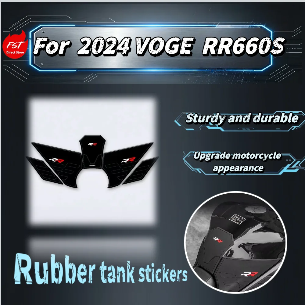 

For VOGE RR660S 2024 Rubber Tank Pad Fish Bone Sticker Body Protective Decal Film Mod Accessories
