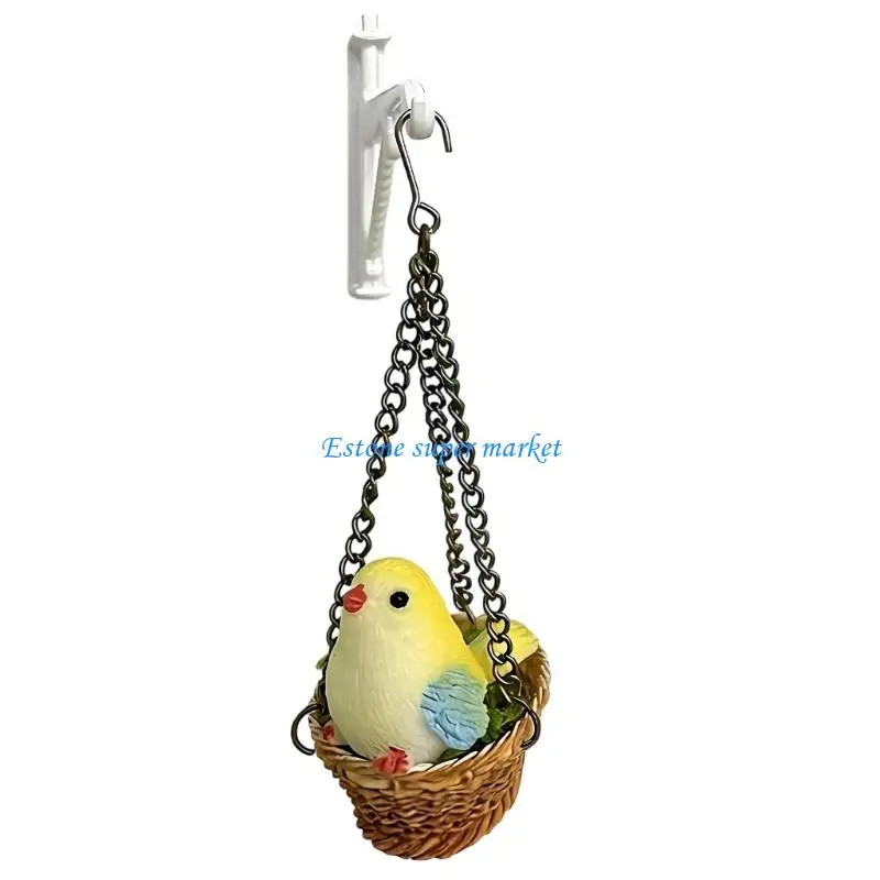 090B Miniature Bird Nest Model Figurine For 1:12 Scale Doll House Decoration Realistic Home Furnishing Scene Display Props