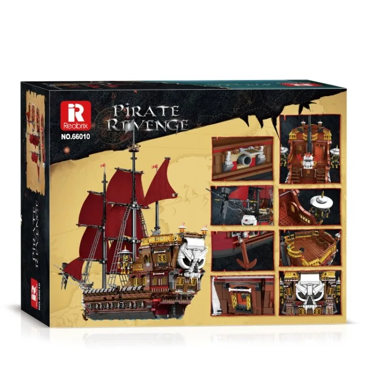

Original Box Pirate Ship Model Building Blocks Difficulty Big Size Series Assembly Sets Bricks Toys Christmas Gifts For Room Dec