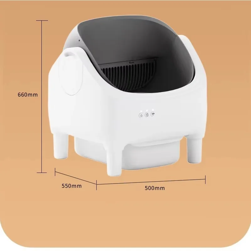 

Factory Direct 65L Open Cat Smart Litter Box Intelligent Automatic Self-Cleaning with Plastic Accessory