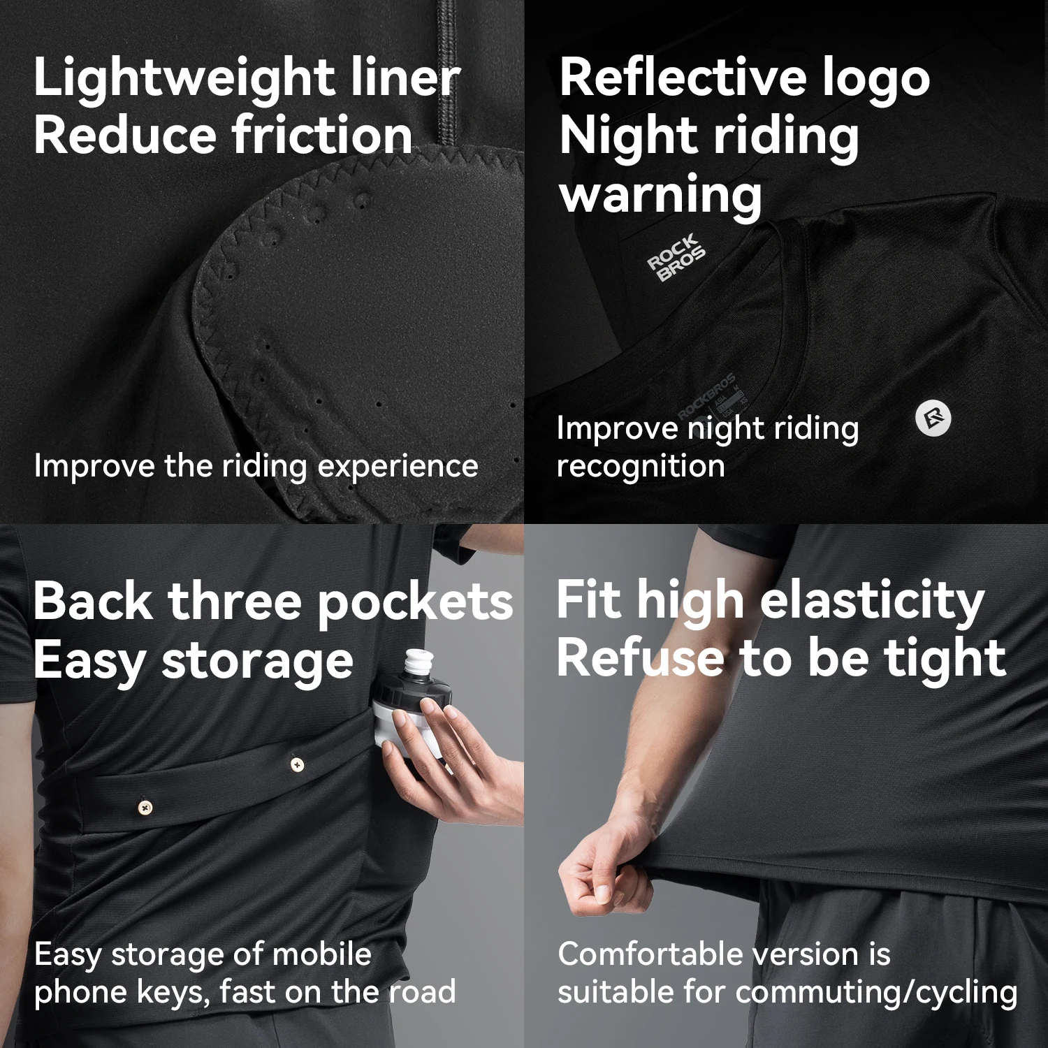 ROCKBROS الدراجات السراويل للصدمات دراجة Underpant MTB الطريق دراجة ركوب قصيرة ركوب الدراجة الرجال الصيف السراويل الرياضية غير رسمية
