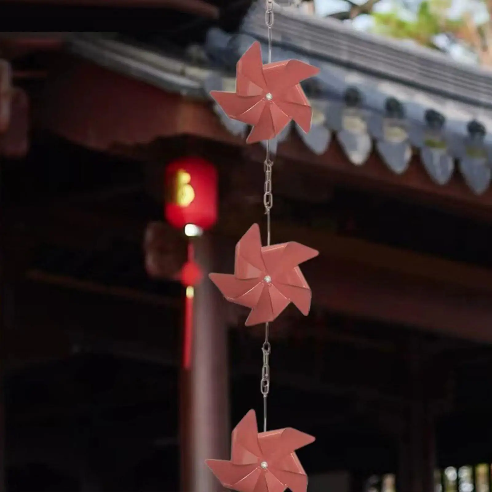 

Windmill Rain Chain, Hanging Metal Art Decor ,Home Decorative Catcher Chain ,Rainchain for Gutters Downspouts House