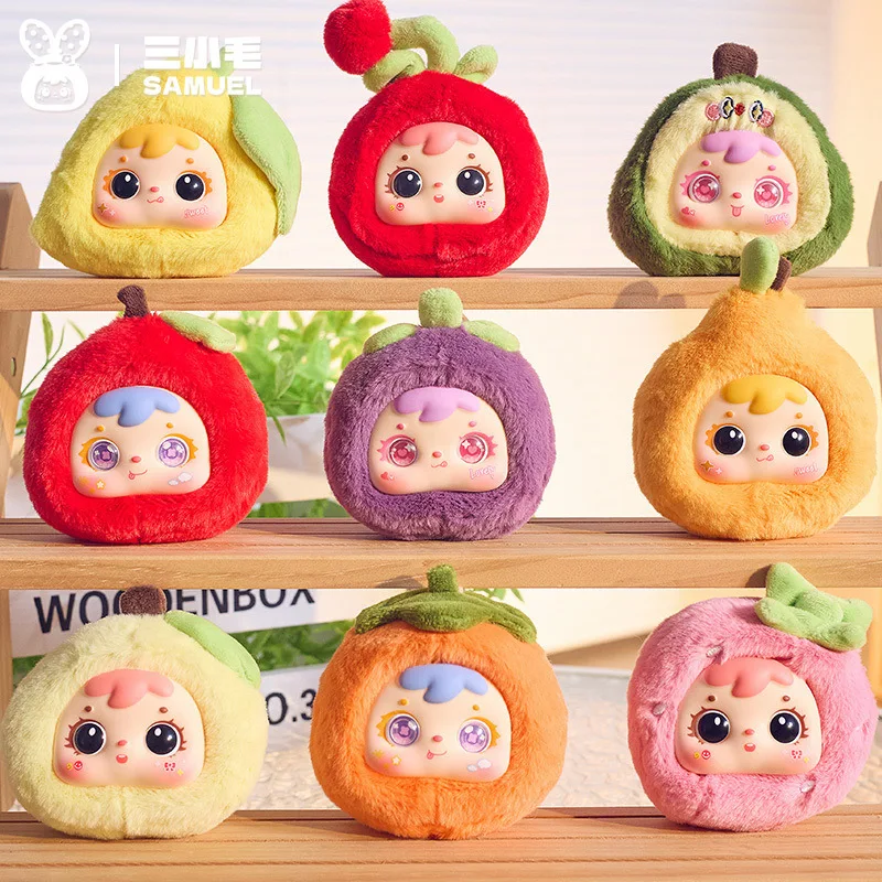 Samuel Enough Tempting Plush Blind Box Series Random Expression Fruit Doll Pendant Decoration Ornament Mystery Box Surprise Gift