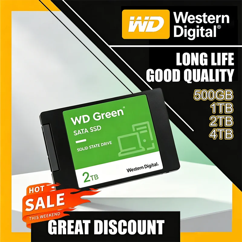 WD GREEN 2.5" SATA III SSD internal Solid State Disk Hard Drive 1TB 2TB Read Speed 545MB SLC for Laptop Desktop 2026 NEW