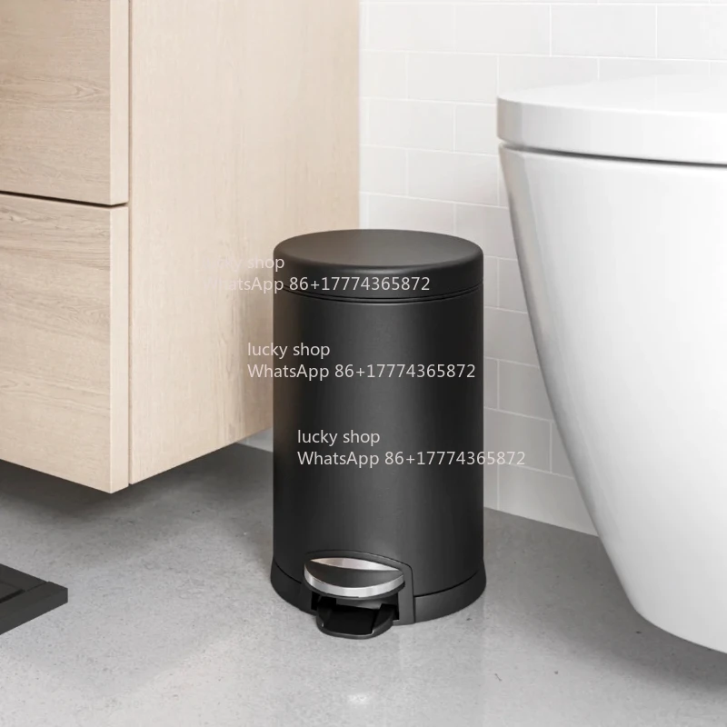 4.5 Liter Round Stainless Steel Foot Pedal Trash Can