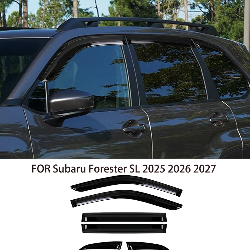 

Автомобильные аксессуары, подходят для Subaru Forester SL 2025 2026 2027, черный АБС-пластик, водонепроницаемый козырек для дверей, окон, вентиляционные шторы, защита от солнца и дождя