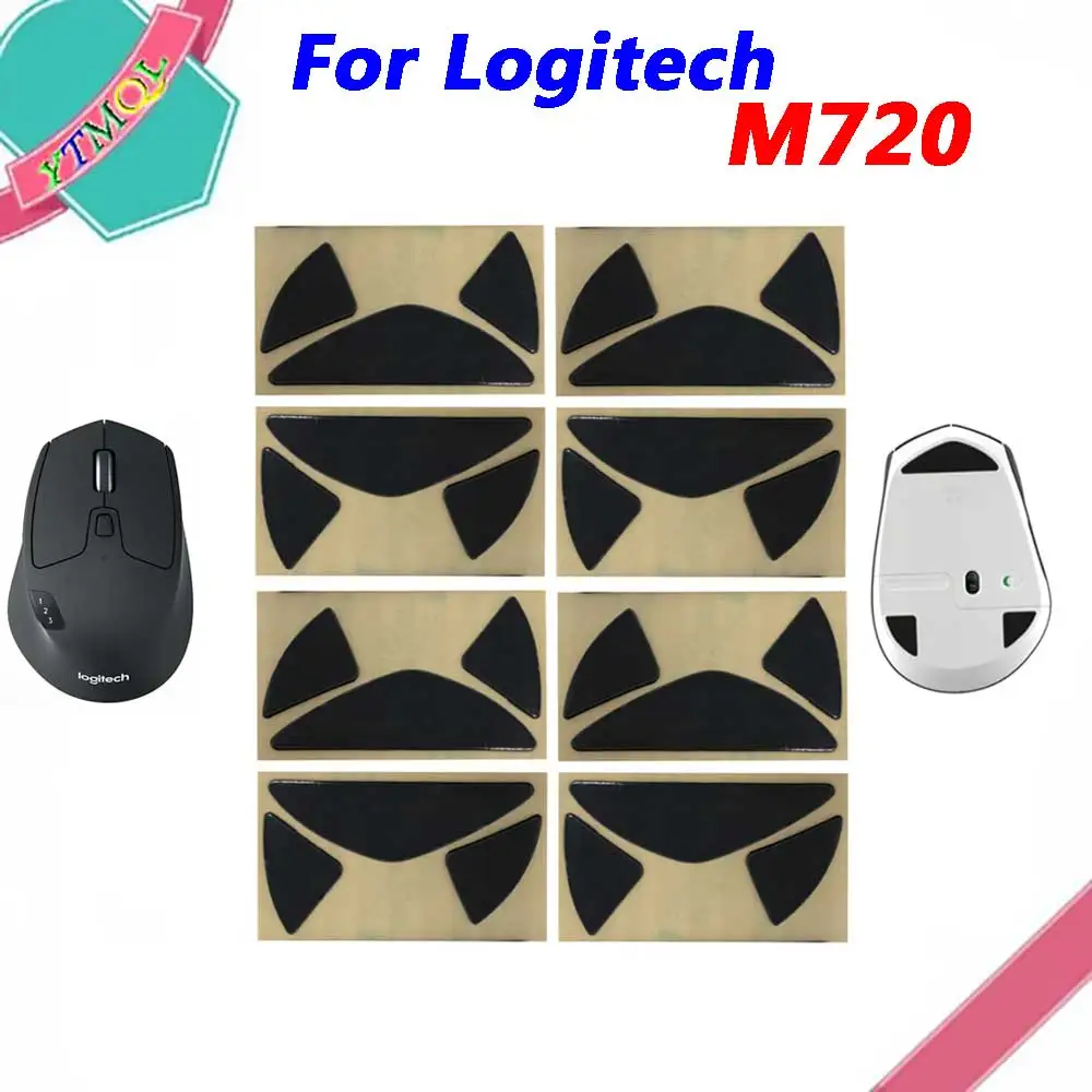 

Hot sale 20set Mouse Feet Skates Pads For Logitech M720 wireless Mouse White Black Anti skid sticker replacement Connector