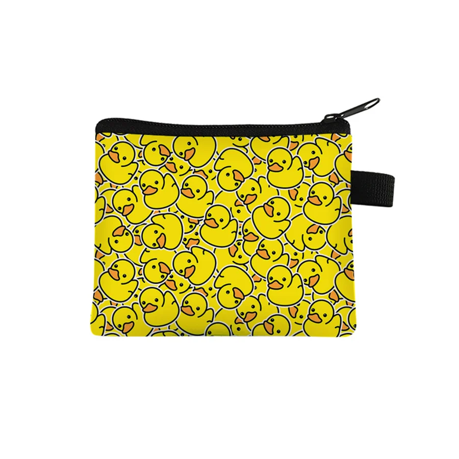 

Yellow Duck Pattern Coin Purse for Boys/Girls Keychain Wallet Small Card Organizer 3D Cartoon Key Pouch Money Bag for Children