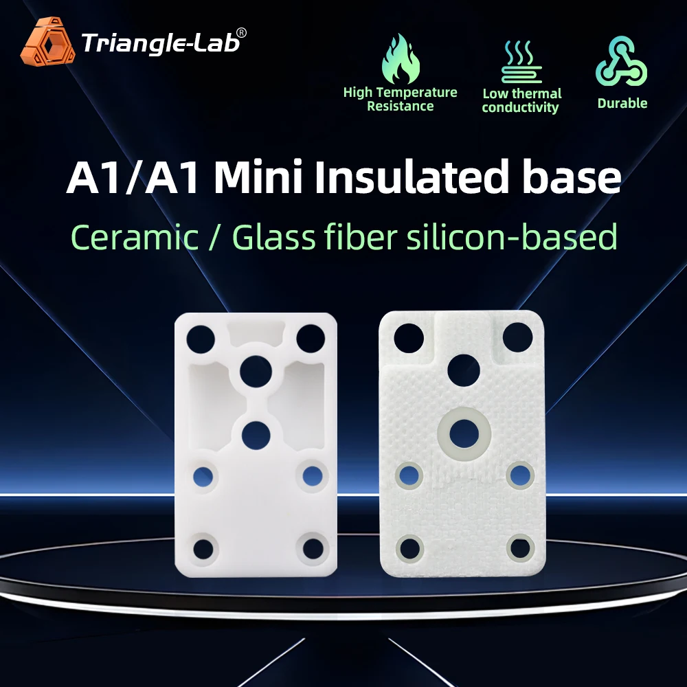 Trianglelab cerâmica à base de fibra de vidro à base de silicone para bambu lab a1 ai mini conjunto de aquecimento kit de bloco de isolamento cerâmico