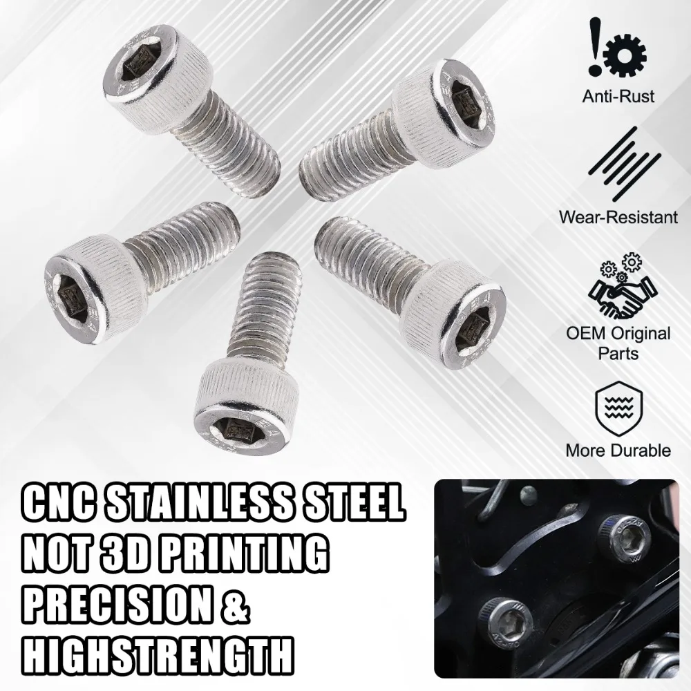 

5pcs Rear Sprockert Bracket Screws Bolt Kit For Sur Ron Light Bee X/S Segway X160/X260 Talaria SurRon Ultra BEE Chain Disk Screw
