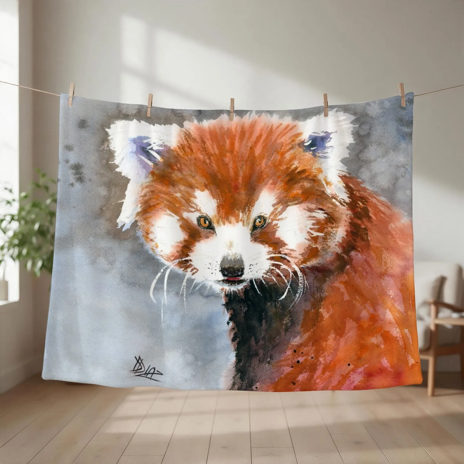 Red Panda Throw Blanket couch cozy soft plush fuzzy picnic outdoor blanket