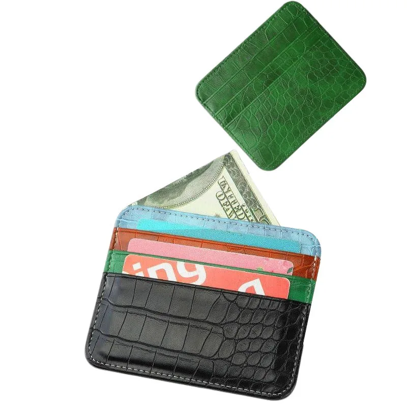 Women Men Thin Business Card Purse Double-sided Credit Card Holder Slim Bank Card ID Cards Coin Pouch Case Bag Wallet Organizer