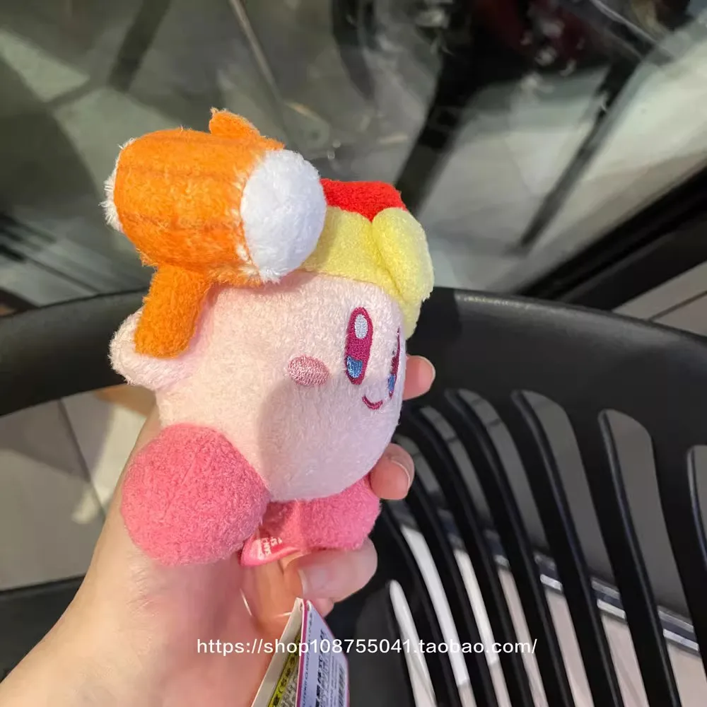 2025 novo 10cm estrela kirby estrela pingente bonito kawaii chapéu de pelúcia chaveiro saco pingente menina presente decoração ornamento