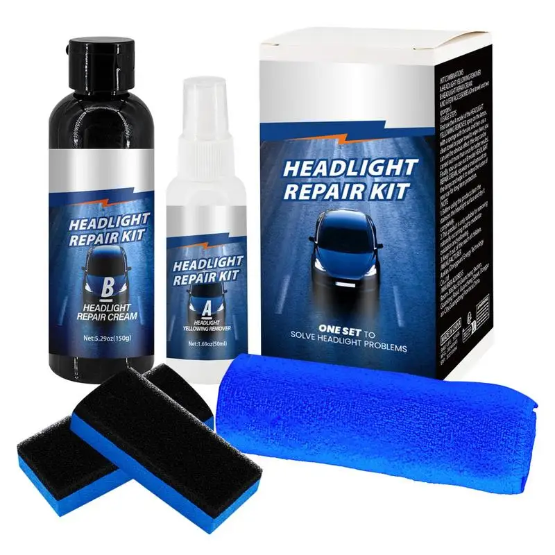 

Car Light Cleaner Headlight Headlight Cleaner And Restorer Kit Headlight Restore And Protect Liquid Headlight Cleaner And