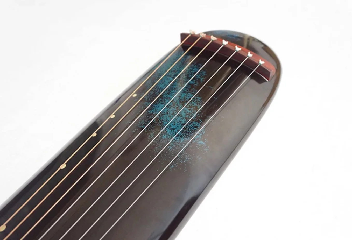 Hundun Style Guqin Old Chinese Fir Wood Blue Color Traditional Chinese String Instrument