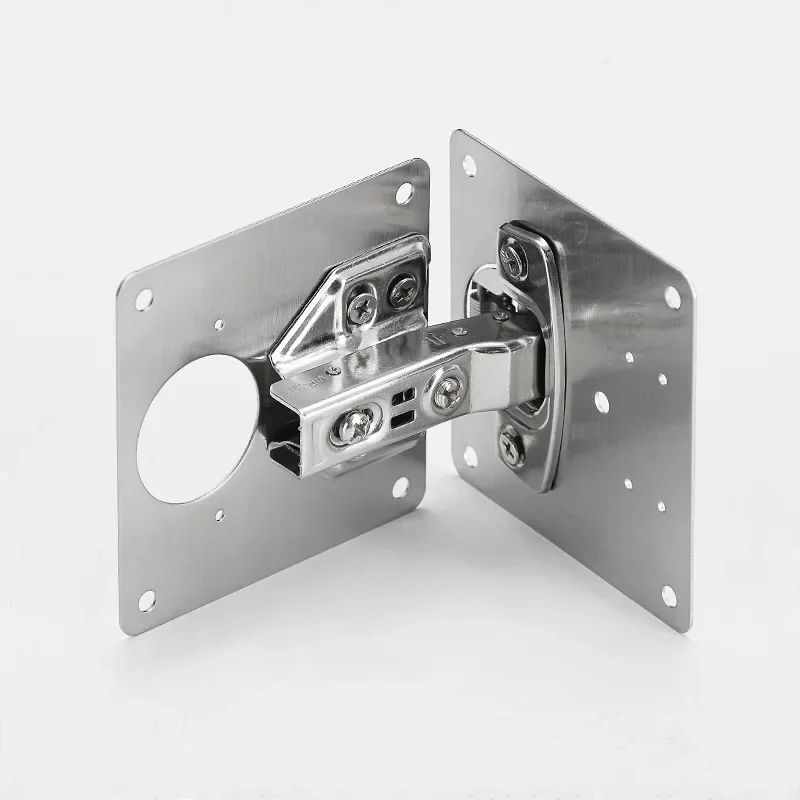 1/2set Furniture Hinge Mounting Plate Cabinet Door Hinges Plate with Screw Repair Plate Fixing Brackets Furniture Hardware Tools