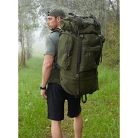65L 100L Large Military Tactical Backpack Camouflage Rucksack, Waterproof Hiking Climbing Camping Travel Bag for Outdoor Men