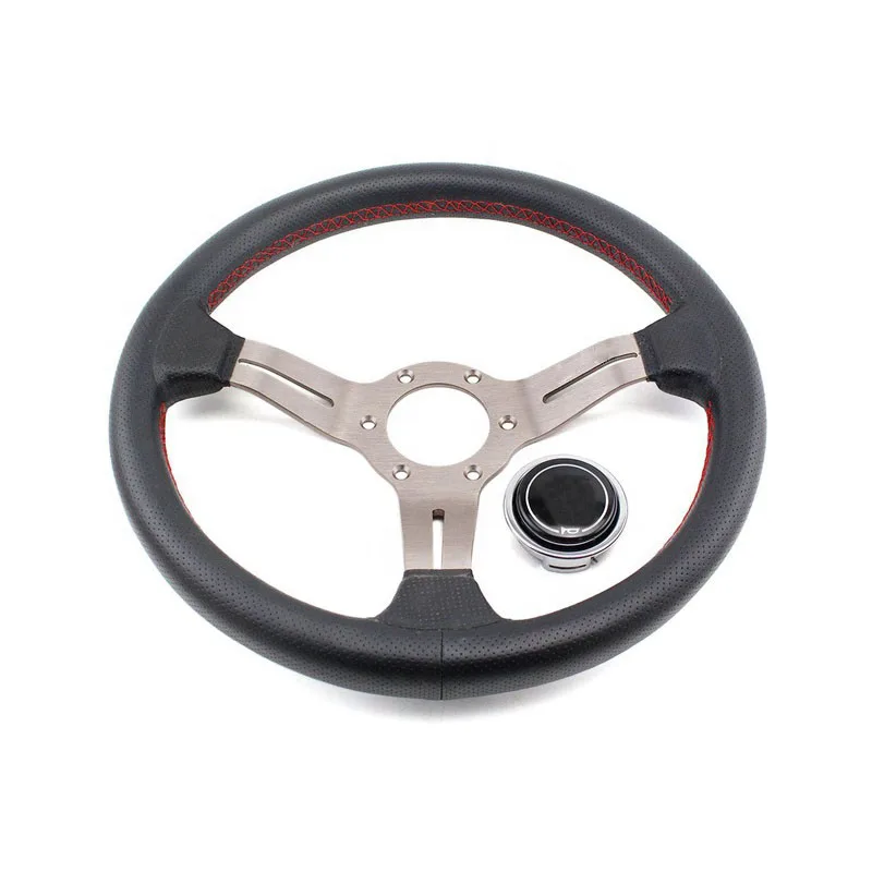 Car Accessories Interiors 13inch 320mm Aluminum Bracket PVC Car Racing Steering Wheel Sport Steeing Wheel Car Accessories