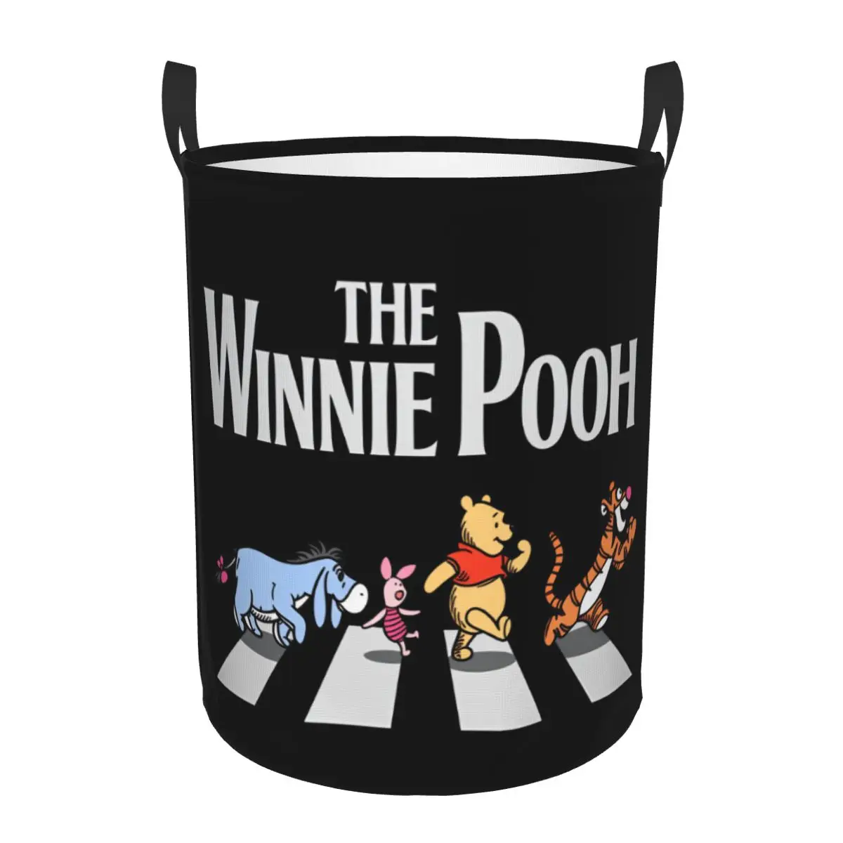 Winnie The Pooh And Friends Laundry Basket Collapsible Large Clothing Storage Bin Tigger Piglet Eeyore Baby Hamper