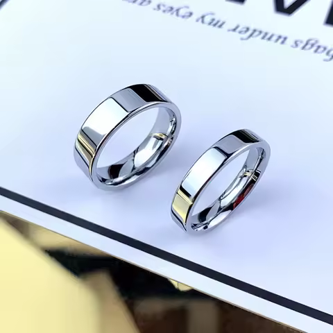 3-6mm Silver Stainless Steel Customized Rings Couple Rings for Men and Women LOVER'S Ring Scratch Resistance
