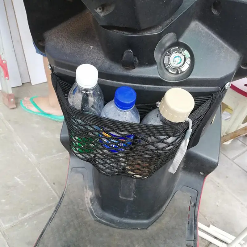 Bike Cargo Net High Strength Elastic Mesh Cargo Net With Motorcycle Net Storage Bag Motorcycle Net With Easy Installation