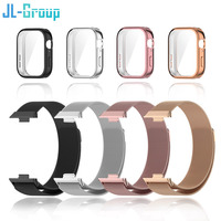 Metal Strap For Huawei Watch Fit 3 Band With TPU Case Screen Protector Soft Film Milanese Magnetic Loop Watchband Fit 3 Bracelet