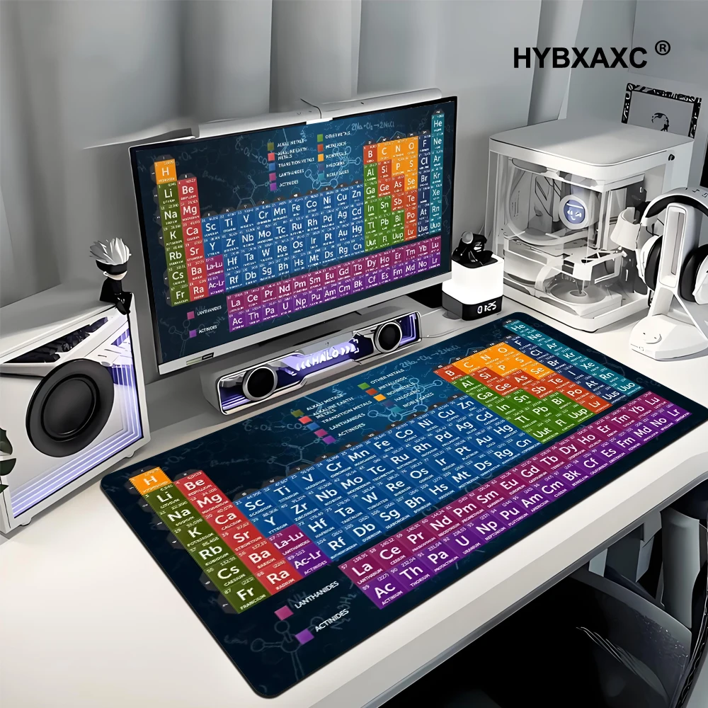 Game Mausepad 900x 400 Large Periodic Table of Chemical Elem Mouse Pad xxl Anti-slip Mousepad game Keyboard Desk Pad Mat PC