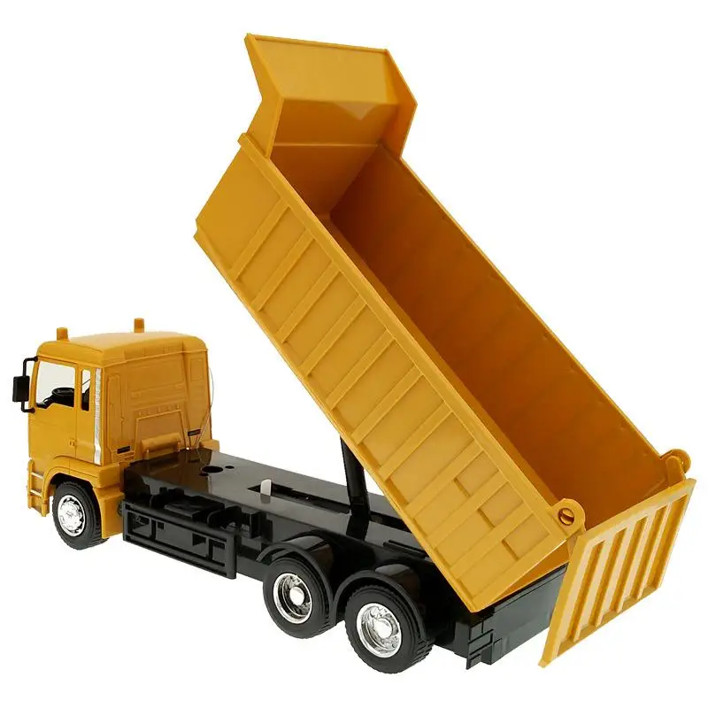 Rc Cars  Dump Truck Vehicle Toys For Children Boys Xmas Birthday Gifts Yellow Color Transporter Engineering Model Beach Toys